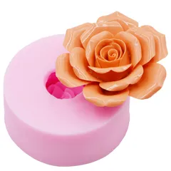 Khuôn silicon làm bánh, rau câu hoa hồng cánh cong loại 8 cm – Mã số 1599 776493