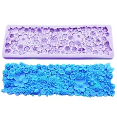 Khuôn silicon làm viền bánh, rau câu, fondant hoa dại - Mã số 1723 776519