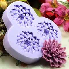 Khuôn silicon làm rau câu 3 hoa thược dược – Mã số 1710 776528