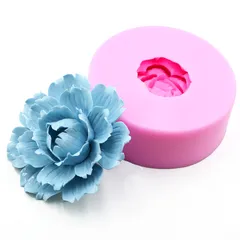 Khuôn silicon làm rau câu hoa mẫu đơn cánh xoăn nhiều tầng loại 8 cm – Mã số 1897 776530