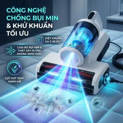 Máy hút bụi giường nệm,thảm ,sofa Epin C001 (400W), diệt khuẩn, dễ vệ sinh 776649