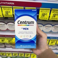 Viên uống Vitamin tổng hợp dành cho Nam giới dưới 50 tuổi Centrum for Men 90 viên - Bổ sung dinh dưỡng cần thiết cho sức khỏe Nam giới - S/P Chuẩn Úc