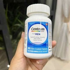 Viên uống Vitamin tổng hợp dành cho Nam giới dưới 50 tuổi Centrum for Men 90 viên - Bổ sung dinh dưỡng cần thiết cho sức khỏe Nam giới - S/P Chuẩn Úc