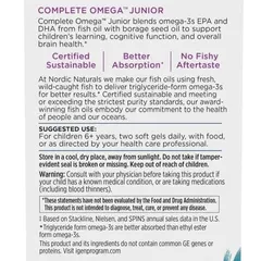 Dầu cá Omega-3 cho trẻ em Nordic Naturals Complete Omega Junior 90 Mini Softgels