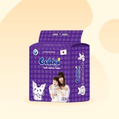 Khăn khô Goldgi180 tờ mềm mại, dịu nhẹ, co giãn tốt, không xù, không xơ bông