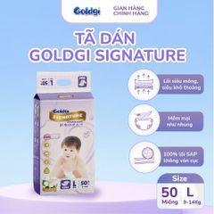 Tã dán Goldgi Signature cao cấp hỗ trợ ngừa hăm, dịu nhẹ, bảo vệ làn da bé - hàng chính hãng