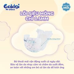 Tã dán Goldgi M-class mỏng nhẹ, siêu khô thoáng hạ nhiệt cho mùa hè đủ size chính hãng