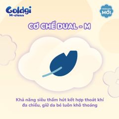 Tã dán Goldgi M-class mỏng nhẹ, siêu khô thoáng hạ nhiệt cho mùa hè đủ size chính hãng