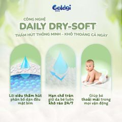 Tã dán Goldgi Eco mỏng nhẹ, siêu khô thoáng bảo vệ bé mỗi ngày tiết kiệm cho mẹ