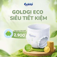Tã dán Goldgi Eco mỏng nhẹ, siêu khô thoáng bảo vệ bé mỗi ngày tiết kiệm cho mẹ