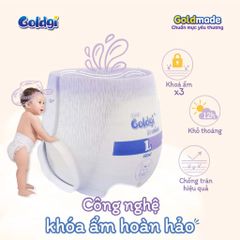 Tã dán Goldgi Premium cao cấp mỏng nhẹ, mềm mại như nhung, siêu thoáng chống tràn đủ size chính hãng