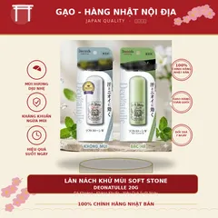 Lăn Nách Khử Mùi Đá Khoáng Soft Stone Double Deonatulle 20g Hàng Nhật Nội Địa - Khử Mùi Hôi Nách, Kháng Khuẩn Suốt Ngày