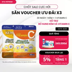 Combo Viên Uống DTA Hỗ Trợ Tăng Đề Kháng – Vitamin C & Kẽm kết hợp Vitamin nhóm B + Nhân sâm (30 ngày)