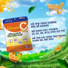 Combo Viên Uống DTA Hỗ Trợ Tăng Đề Kháng – Vitamin C & Kẽm kết hợp Vitamin nhóm B + Nhân sâm (30 ngày)