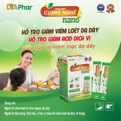 Dung dịch Cumin Nghệ Nano và An Vị  hỗ trợ giảm ACID dịch vị bảo vệ niêm mạc dạ dày Hộp 20 gói 776751