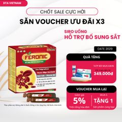 Siro uống Feronic Bổ sung sắt lII hỗ trợ cải thiện tình trạng thiếu máu do thiếu sắt & acid H20ố