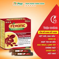 Siro uống Feronic Bổ sung sắt lII hỗ trợ cải thiện tình trạng thiếu máu do thiếu sắt & acid H20ố