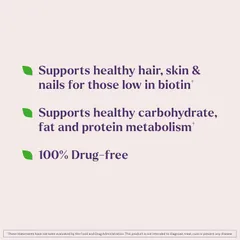 Biotin Natrol 10,000 mcg - Cải thiện tình trạng tóc gãy rụng và kích thích mọc tóc, móng tay, cho làn da khoẻ mạnh, 100 viên sản xuất tại Mỹ