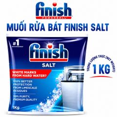 Muối làm mềm nước Finish Salt 1kg cho máy rửa bát giảm cặn vôi