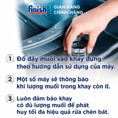 Muối làm mềm nước Finish Salt 1kg cho máy rửa bát giảm cặn vôi