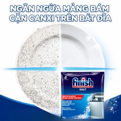 Muối làm mềm nước Finish Salt 1kg cho máy rửa bát giảm cặn vôi