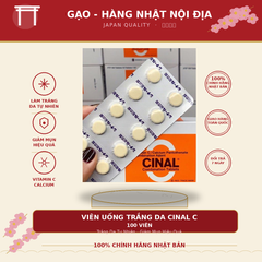 Viên Uống Trắng Da Cinal C 100 Viên Nhật Nội Địa - Hỗ Trợ Sáng Da, Giảm Mụn, Bổ Sung Vitamin C Chính Hãng