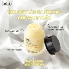 (Chính hãng 100%) Mặt nạ ngủ phục hồi ,sáng da tái tạo da Cao cấp Belif Super Knights-Multi Vitamin Mask 75ml