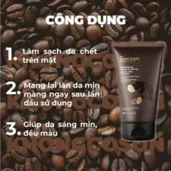 Tẩy tế bào chết mặt , tuýp tẩy da chết mặt cà phê Đắk Lắk cho làn da mềm mại & rạng rỡ 150ml