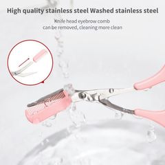 Combo Dao + Kéo cắt tỉa lông mày tiện lợi