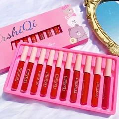 Set 10 cây son kem lì ErshiQi Matte Lip Glaze nội địa Trung, Set son kem lì mềm mịn hàng nội địa Trung 10 cây cực hot