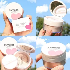 Phấn Phủ Lameila Kiềm Dầu Tạo Khối kèm mút gương soi