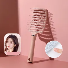 Lược Chải Tóc Tạo Kiểu ABS Thiết Kế Vòng Vung Làm Xoăn Phồng Bọc Đầu Massage, Lược Chải Tóc Gỡ Rối Tạo Phồng Tóc