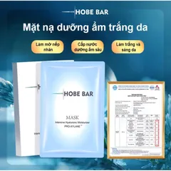Hộp 5 miếng mặt nạ Hyaluronic Acid Hobebar chứa Pro-Xylanh giúp phục hồi làm trắng cấp nước sâu và dưỡng ẩm cho da