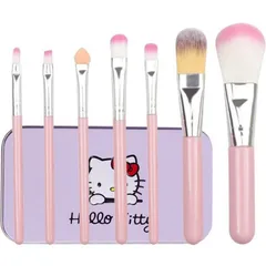 Set cọ trang điểm Kitty 7 món kèm hộp nhôm