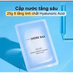 Hộp 5 miếng mặt nạ Hyaluronic Acid Hobebar chứa Pro-Xylanh giúp phục hồi làm trắng cấp nước sâu và dưỡng ẩm cho da