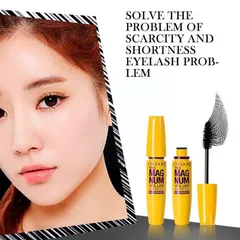 Mascara  Vàng 3D sợi tơ tằm làm cong dày  màu đen không thấm nước khô nhanh không lem không trôi