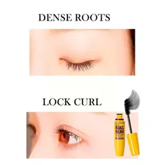 Mascara  Vàng 3D sợi tơ tằm làm cong dày  màu đen không thấm nước khô nhanh không lem không trôi