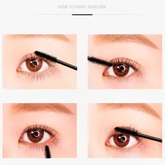 Mascara  Vàng 3D sợi tơ tằm làm cong dày  màu đen không thấm nước khô nhanh không lem không trôi