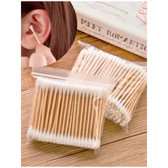 Combo 2 Gói Tăm Bông Cán Gỗ bịch 100 que