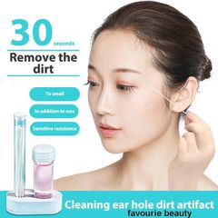 60 CÁI Tẩy cặn Loại bỏ mùi hôi Sợi bông mảnh mai Mềm mại Dây chuyền làm sạch lỗ tai thoải mái 777040