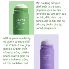 Thanh Lăn Mặt Nạ Cà Tím Trắng Da, Thanh Lăn Mặt Nạ Đất Sét Trắng Da Sạch Mụn Kiềm Dầu