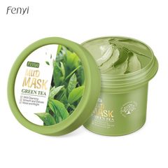 Mặt nạ đất sét Fenyi tinh chất trà xanh giảm mụn đầu đen kiềm dầu dưỡng trắng 100g 777090