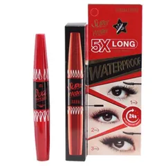 Chải mi MASCARA NỐI MI 2 ĐẦU SIVANNA SUPER MODEL 5X LONG DEEP BLACK