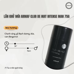 Lăn khử mùi ARMAF Club De Nuit Woman 75g Chính hãng