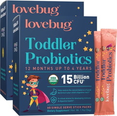 Men vi sinh LOVEBUG Dạng bột dễ uống | Dành cho trẻ từ 12 tháng đến 4 tuổi | 60 gói