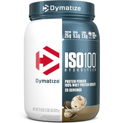Bột protein whey thủy phân Dymatize ISO100, hương vị bánh quy và kem, 20 khẩu phần