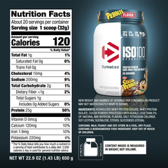 Bột protein whey thủy phân Dymatize ISO100, hương vị cacao pebbles, 20 khẩu phần