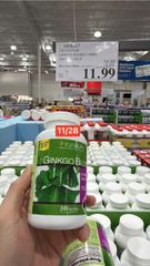 Viên uống Tăng cường tuần hoàn não TruNature Ginkgo Biloba 120 mg 340 viên - Hỗ trợ trí nhớ - Giảm rối loạn tiền đình - S/P Chuẩn Mỹ