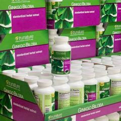 Viên uống Tăng cường tuần hoàn não TruNature Ginkgo Biloba 120 mg 340 viên - Hỗ trợ trí nhớ - Giảm rối loạn tiền đình - S/P Chuẩn Mỹ