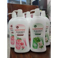 [Chai 900gr] Sữa Tắm Trắng Da Hương Nước Hoa Gervenne 900g Hương Dâu Tây Bạch Tuyết & Lily Hồng / Hương Kiwi & Bạch Trà